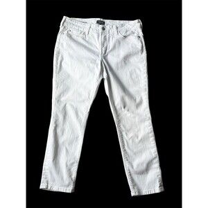 NYDJ Alina Convertible Ankle Jeans Women’s 12P White Lift Tuck Technology